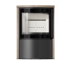 Stalowy piec wolnostojący BJORN Ø 150 7kW ozdobną ceramiką akumulacyjną