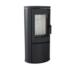 Piec stalowo-żeliwny koza KRATKI AB Ø 150 8 kW z domykaniem