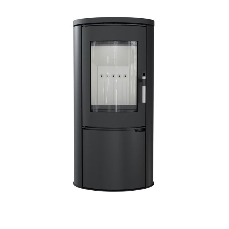 Piec stalowo-żeliwny koza KRATKI AB Ø 150 8 kW z domykaniem