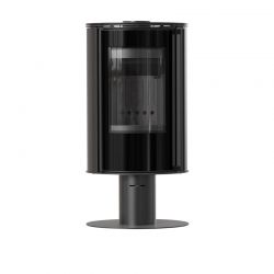 Piec wolnostojący KRATKI ERIK Ø 150 5,5 kW/N z czarnym termotec