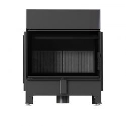 Kominek KRATKI ZIBI ECO 9,9 kW Ø 180 z domykaniem i czarnym wyłożeniem