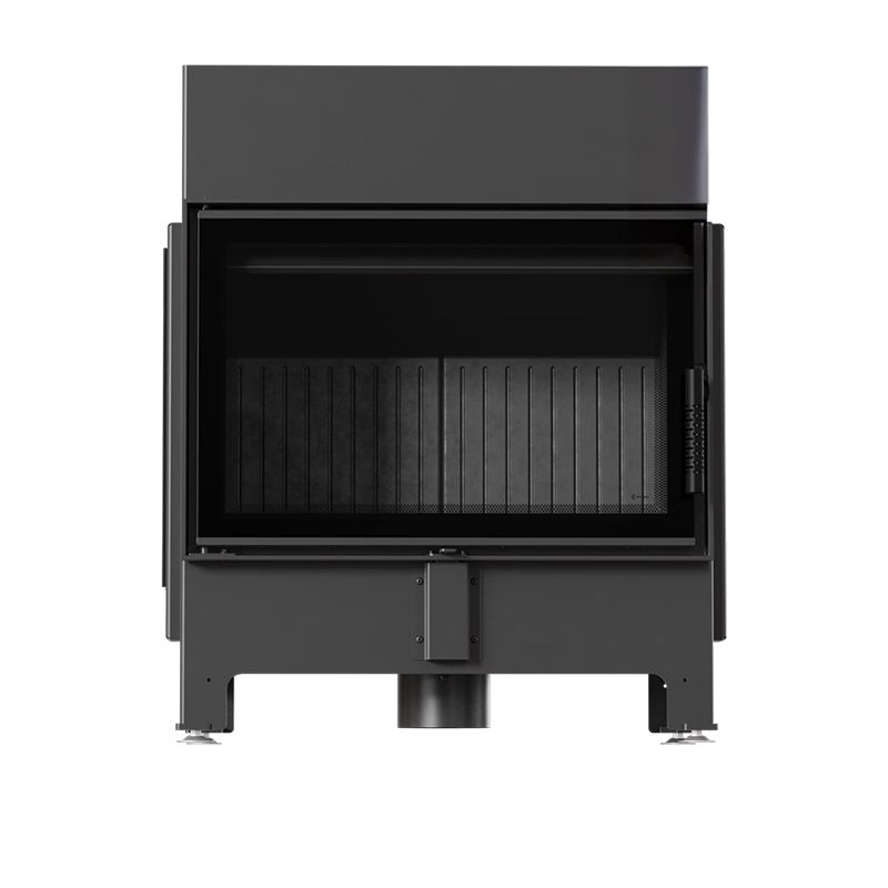 Kominek KRATKI ZIBI ECO 9,9 kW Ø 180 z domykaniem i czarnym wyłożeniem