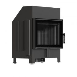 Kominek KRATKI ZIBI ECO 9,9 kW Ø 180 z domykaniem i czarnym wyłożeniem