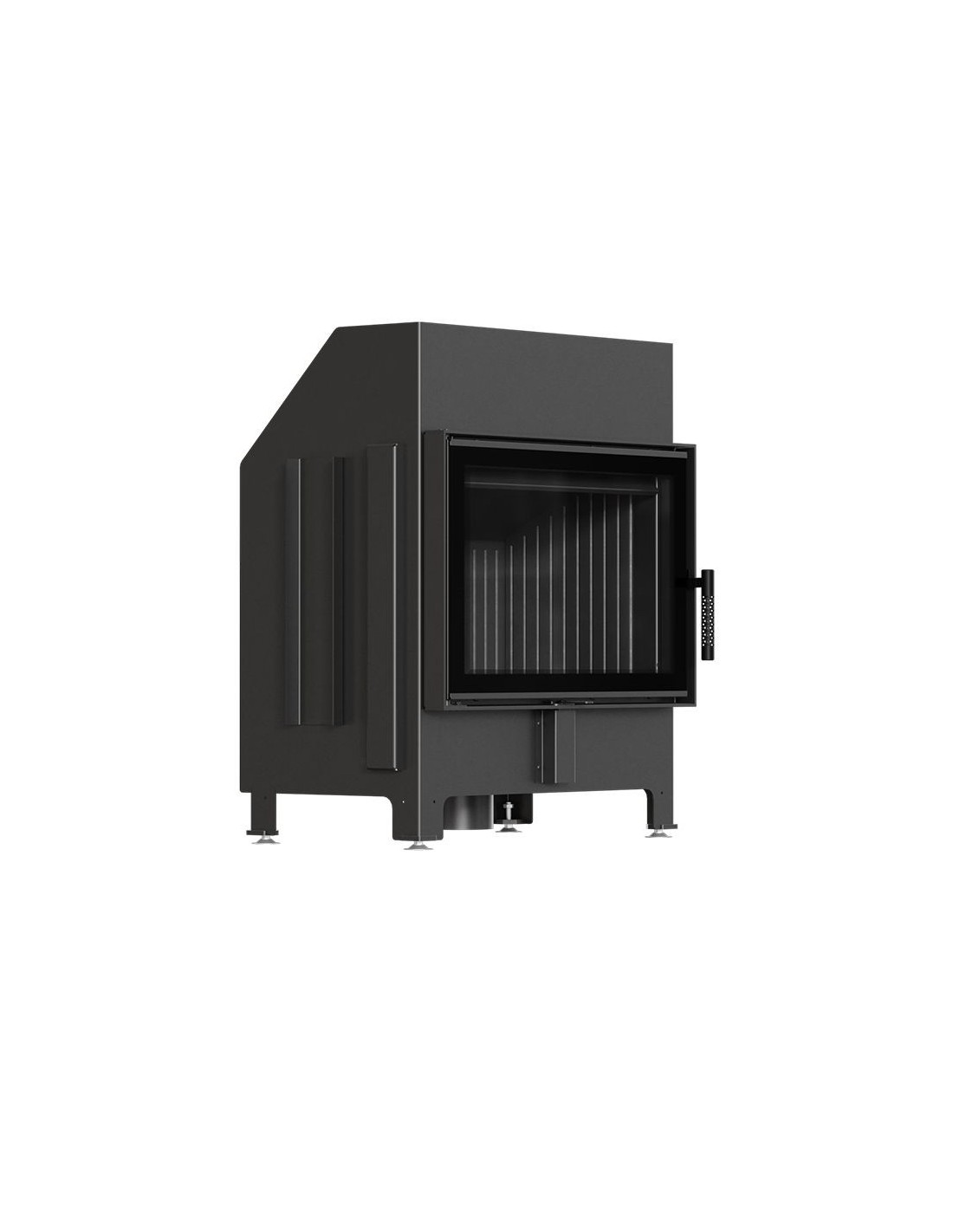 Kominek KRATKI ZIBI ECO 9,9 kW Ø 180 z domykaniem i czarnym wyłożeniem