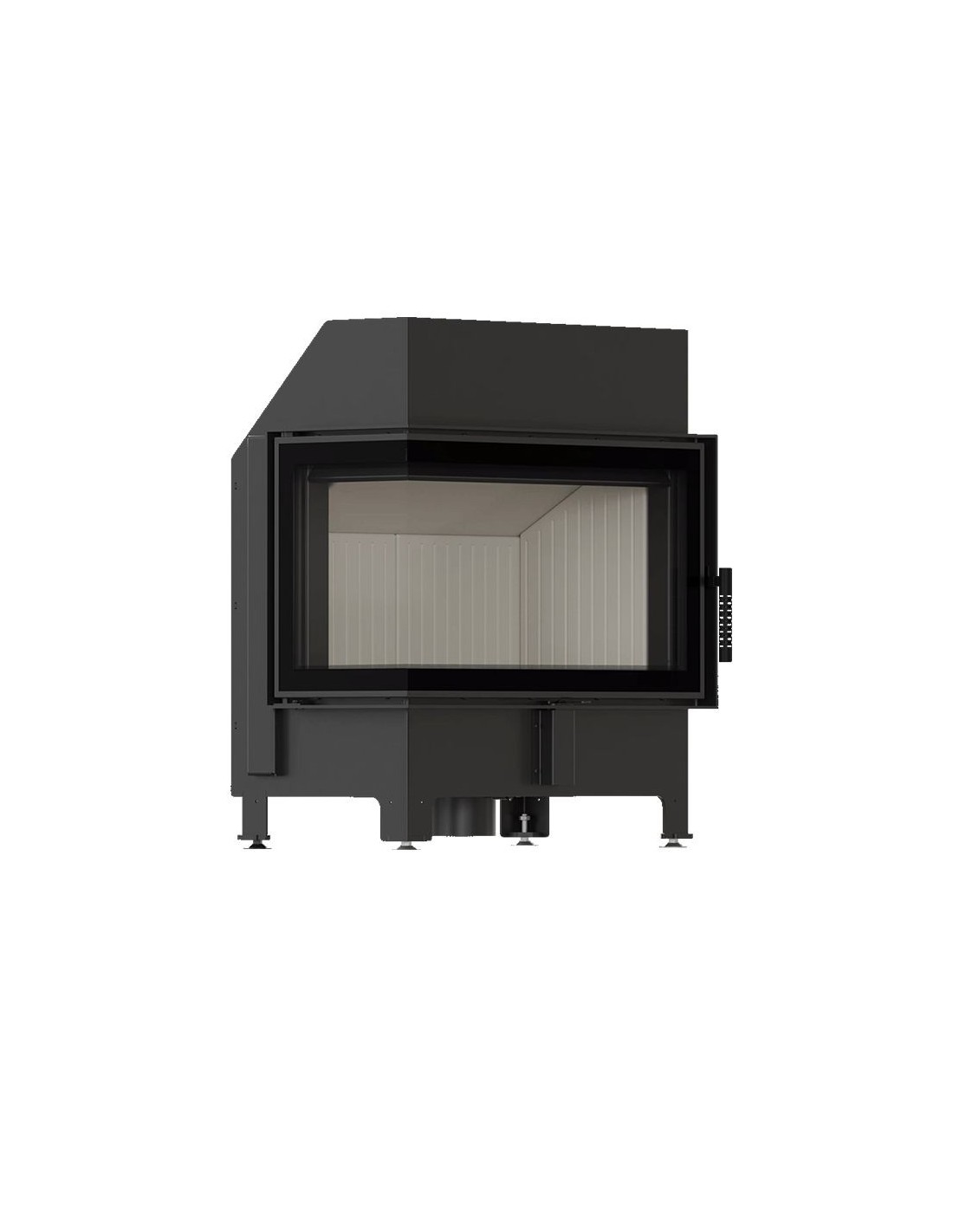Kominek KRATKI ZIBI ECO 9,9 kW Ø 180 narożny lewy z domykaniem