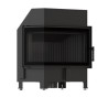 Kominek KRATKI ZIBI ECO 9,9 kW Ø 180 narożny lewy z domykaniem i czarnym wyłożeniem