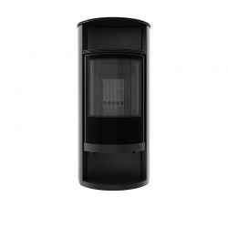 Piec stalowy KRATKI RUNA Ø 150 8 kW czarne wyłożenie