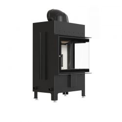 Kominek powietrzny stalowy KRATKI LUCY prawy 12 kW Ø 200