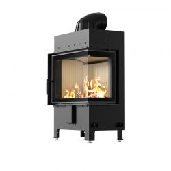 Kominek powietrzny stalowy KRATKI LUCY prawy 12 kW Ø 200