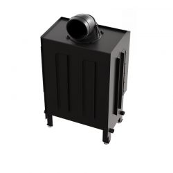 Kominek powietrzny stalowy KRATKI LUCY prawy 12 kW Ø 200