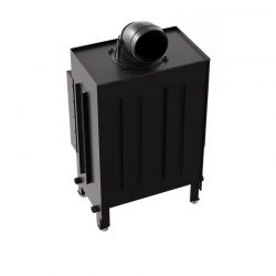 Kominek powietrzny stalowy KRATKI LUCY lewy 12 kW Ø 200
