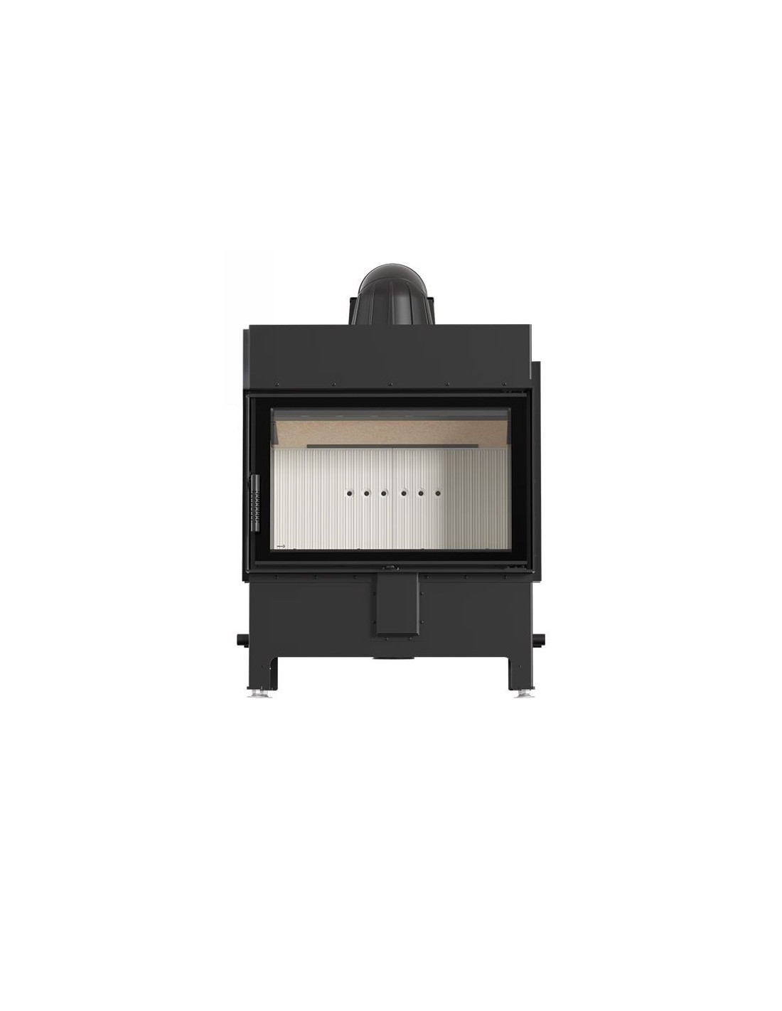 Kominek powietrzny stalowy KRATKI LUCY prawy 14 kW Ø 200