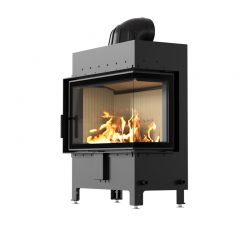 Kominek powietrzny stalowy KRATKI LUCY prawy 14 kW Ø 200