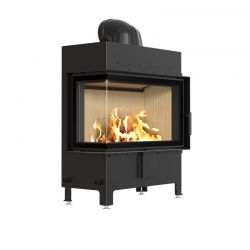 Kominek powietrzny stalowy KRATKI LUCY lewy 14 kW Ø 200