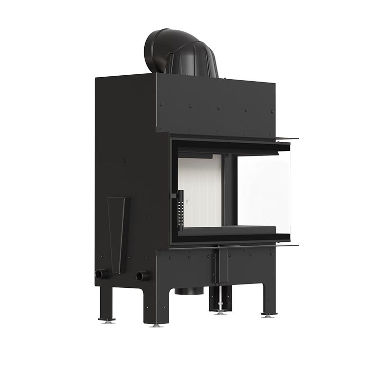 Kominek powietrzny stalowy KRATKI FLOKI M prawy 10 kW Ø 200