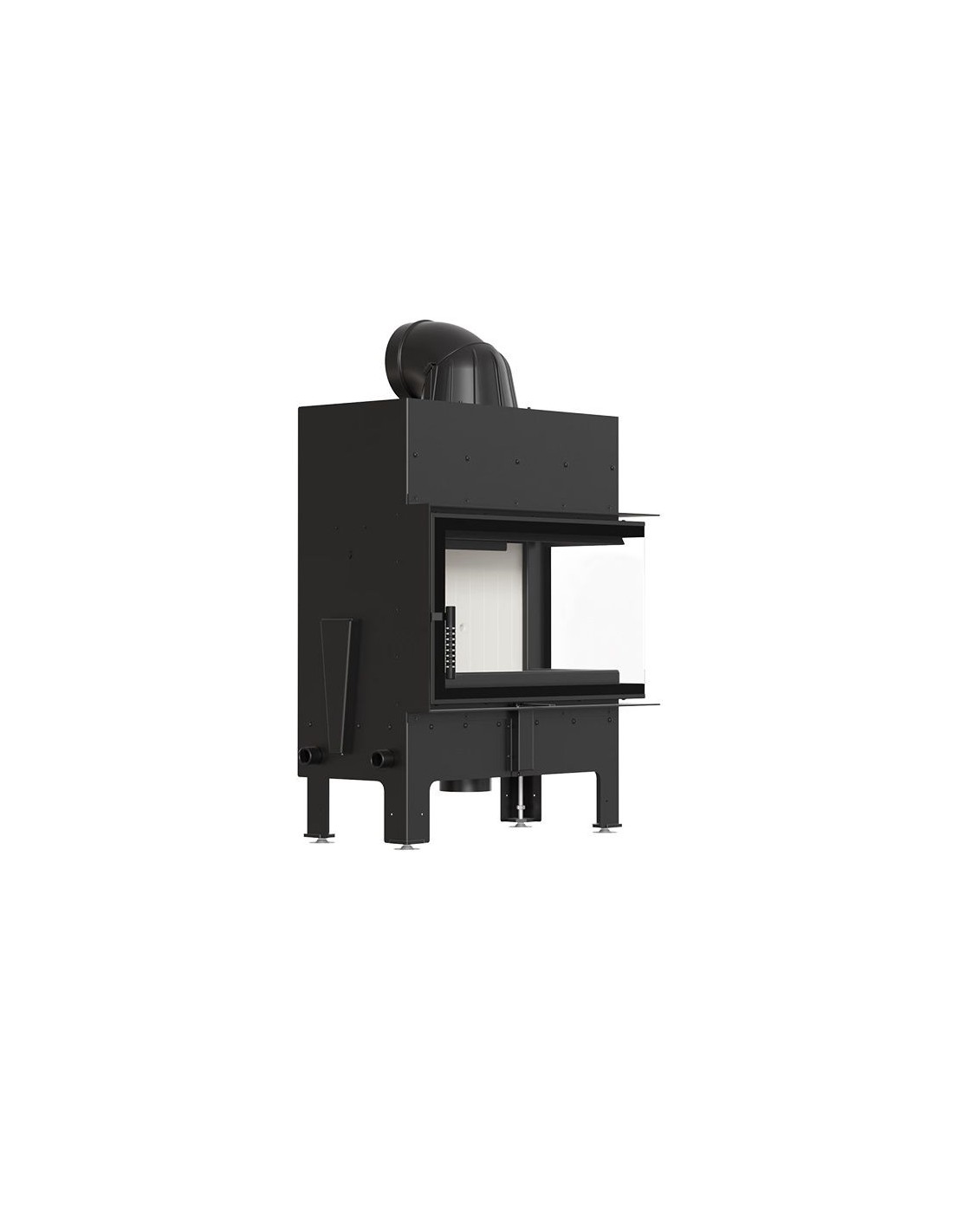 Kominek powietrzny stalowy KRATKI FLOKI M prawy 10 kW Ø 200