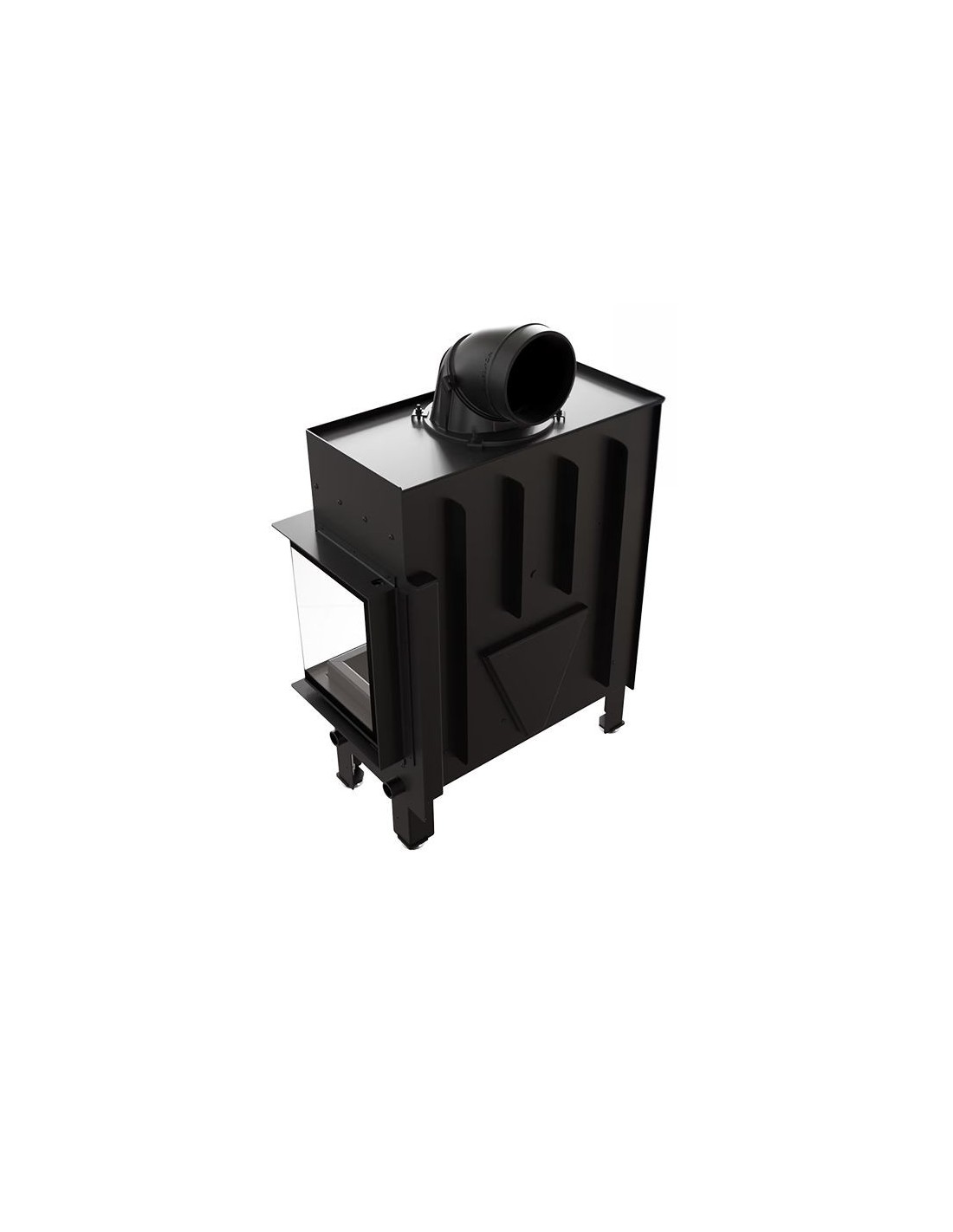 Kominek powietrzny stalowy KRATKI FLOKI M prawy 10 kW Ø 200