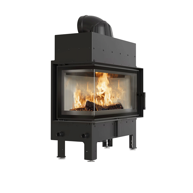 Kominek powietrzny stalowy KRATKI FLOKI L lewy 12 kW Ø 200