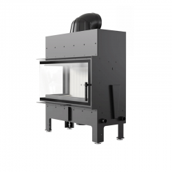 Kominek powietrzny stalowy KRATKI FLOKI L lewy 12 kW Ø 200