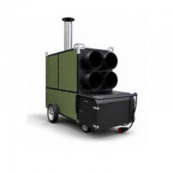 MTM 229 MV (229 kW) air heater with a CTB-180 multi-oil burner