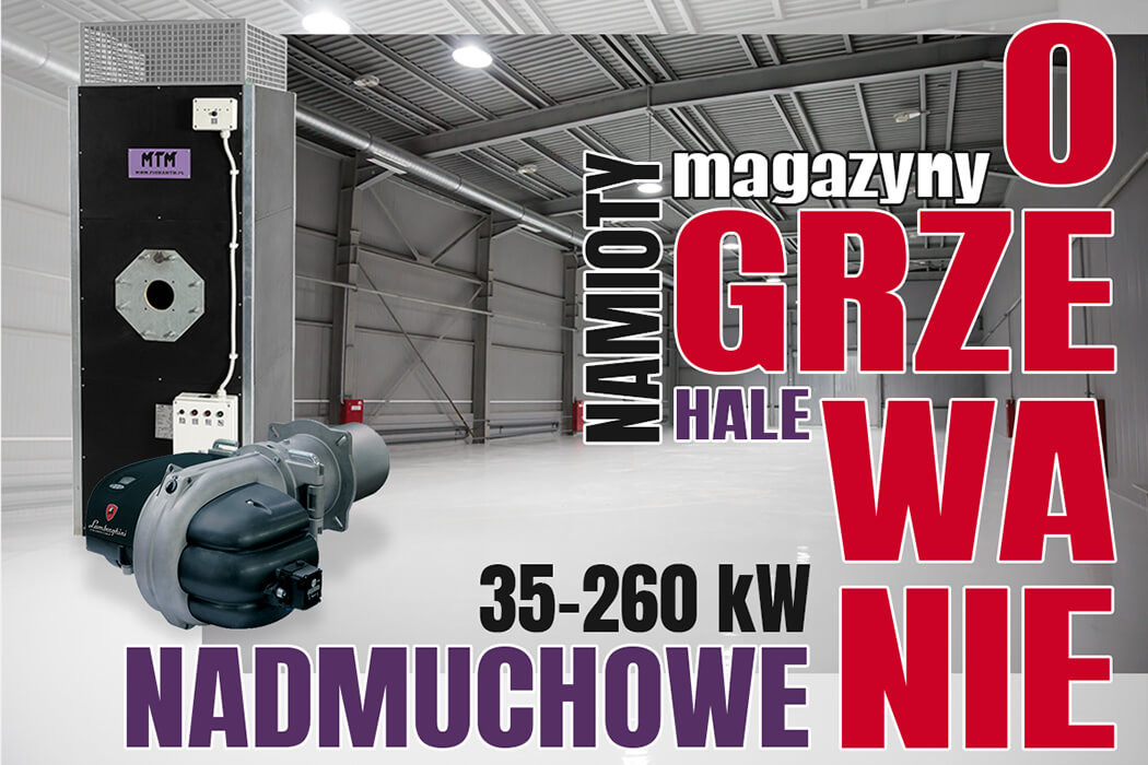 Nagrzewnice powietrza MTM MP – ogrzewanie nadmuchowe hal i magazynów