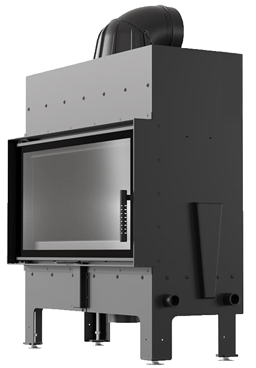 Kominek stalowy KRATKI FLOKI L 12 kW Prosty