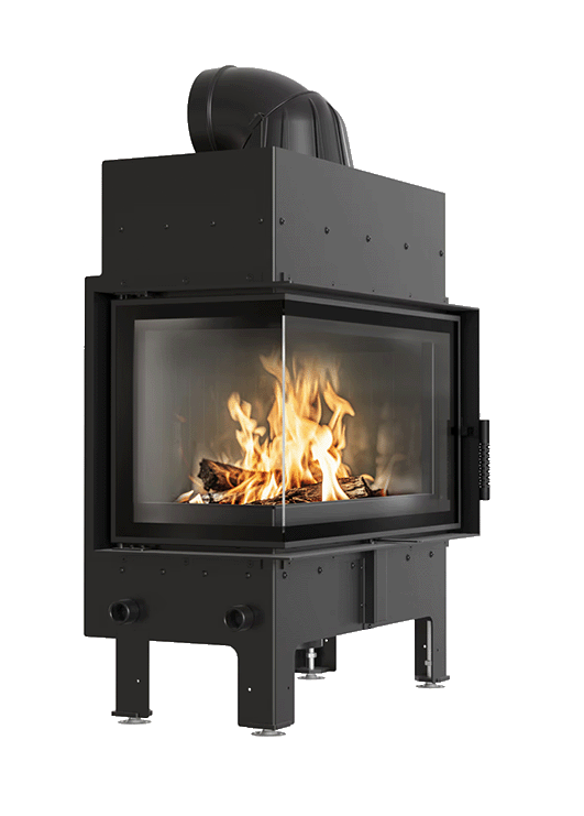 Kominek stalowy KRATKI FLOKI M 10 kW Lewy