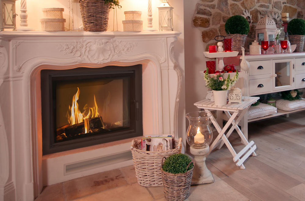 Wizualizacja kominka LUCY 16 we wnętrzu