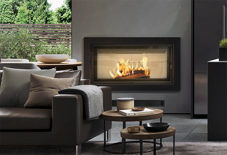 Wizualizacja kominka LUCY 20 we wnętrzu