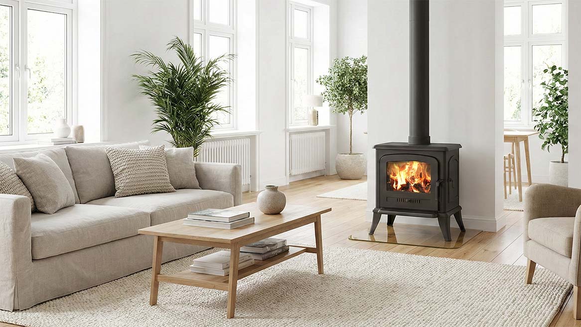 Wizualizacja pieca KOZA K7 we wnętrzu