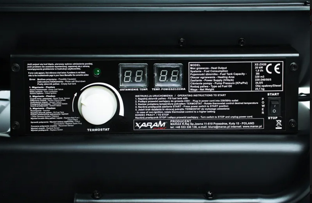 Panel sterowania XE-ZH50+